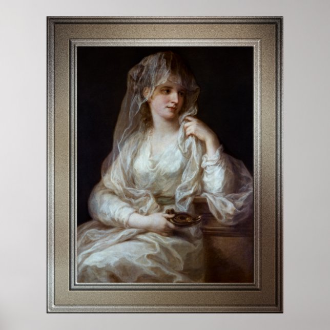 Dam som Vestal Virgin från Angelika Kauffmann Poster (Framsidan)