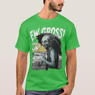 Dam Sommarhelvetes Zombie Usch Äckligt Solvampyr T Shirt
