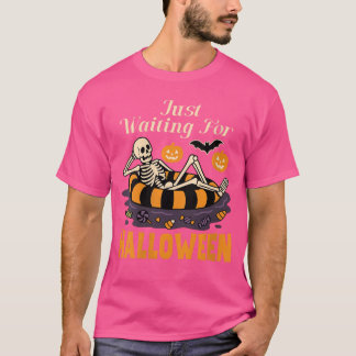 Dam Sommarween Skelett Retro Sommar Halloween  T Shirt