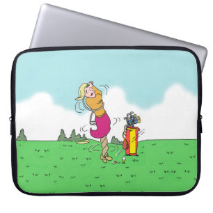 Dam spelar Golf och tar in en twist Laptop Fodral
