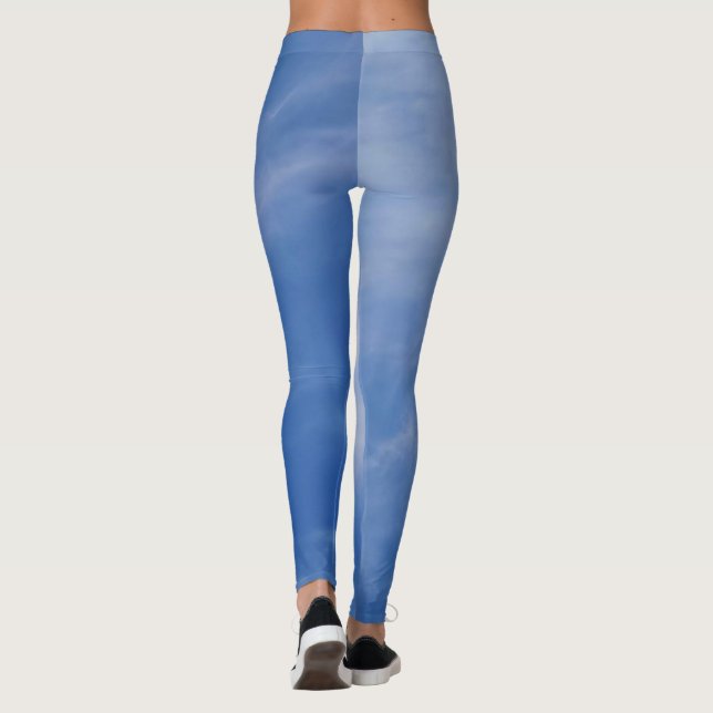 Dam Sporty Chic Activewear Blå himmel Leggings (Baksida)