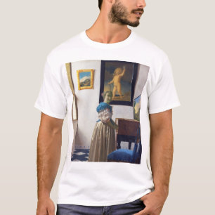 Dam Ställande vid ett jungfral, Johannes Vermeer T Shirt