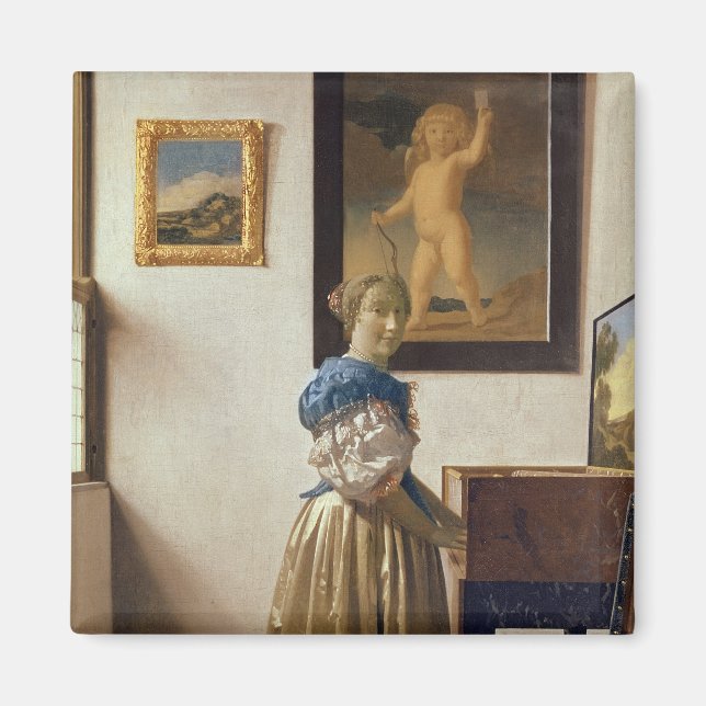 Dam, ställning vid ungdom, 1672-73 magnet (Framsidan)