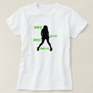 Dam Sten Skate Roll Bount T-Shirt - Grönt