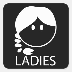 Dam Sticker Fyrkantigt Klistermärke