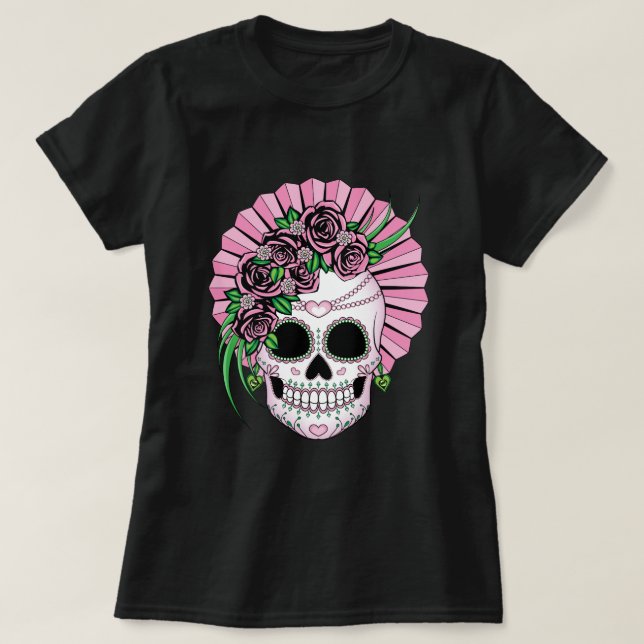 Dam Sugar Skull Tröja (Design framsida)