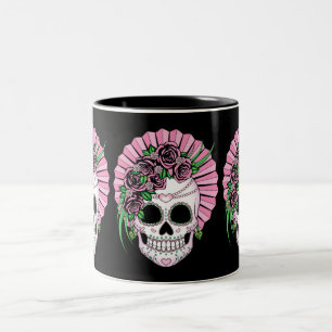 Dam Sugar Skull Två-Tonad Mugg