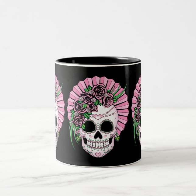 Dam Sugar Skull Två-Tonad Mugg (Center)
