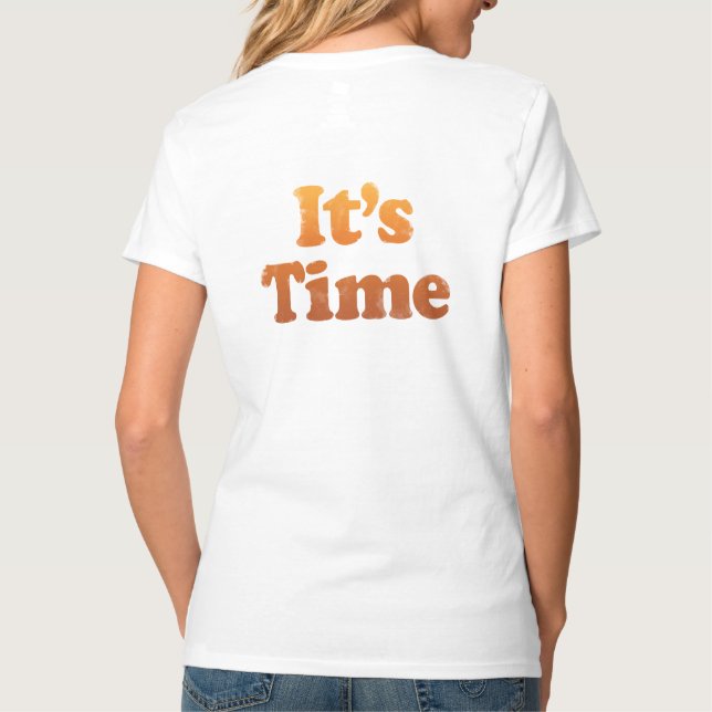 Dam-Sunset 47 Nedsliten V-ringad 2-sidig T-shirt (Baksida)