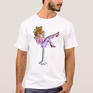 Dam Sustainable Mörk Ts - Lil Red, Martini Glass T-shirt