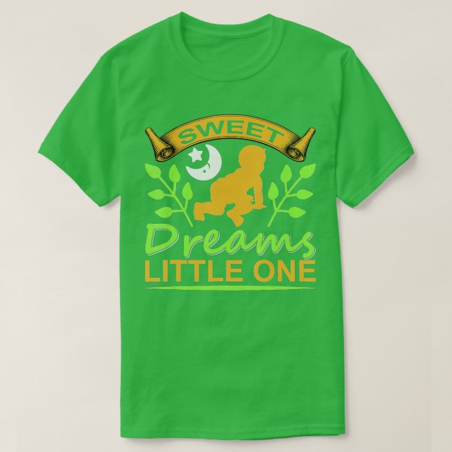 Dam SWEET DREAMS BABY ELEPHANT SLEEPS  T Shirt (Design framsida)