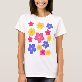 Dam T-shirt med blommönster