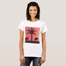 Dam T-shirt med Elephant Design