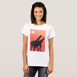 Dam T-shirt med Giraffe Design