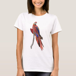Dam-t-shirt med scharlakansara-design t shirt