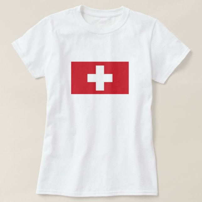 Dam-T-Shirt Schweiz T Shirt (Design framsida)