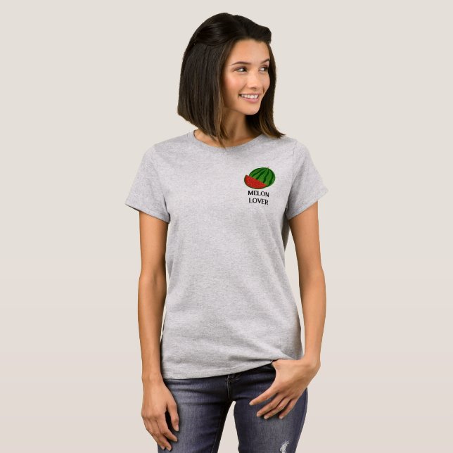 Dam T-Shirt vattenmelon Älskare (Hel framsida)