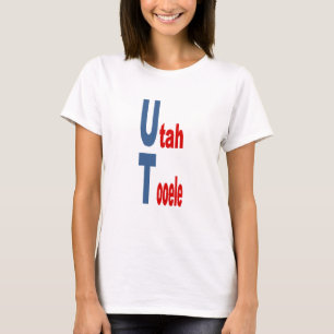 Dam T-Shirt vit UTAH TURISM