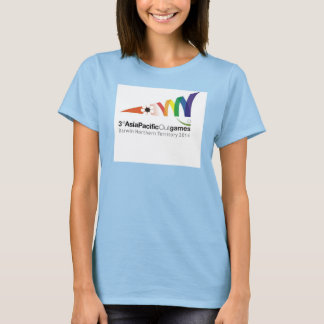 Dam, T-skirt, vit/röd Tee