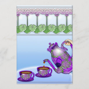 Dam Tea Party (inbjudan till Anpassade) Inbjudningar