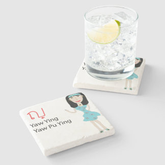 dam tecknad underlägg