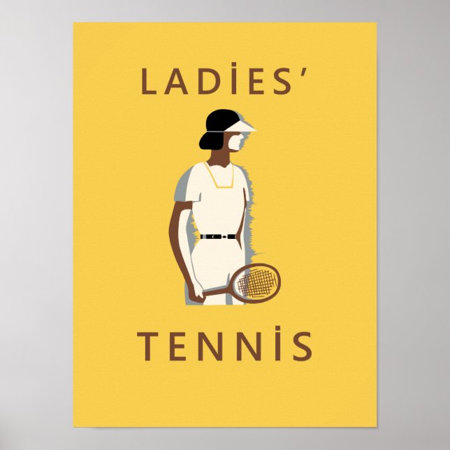 Dam Tennis retro stil Poster (Framsidan)