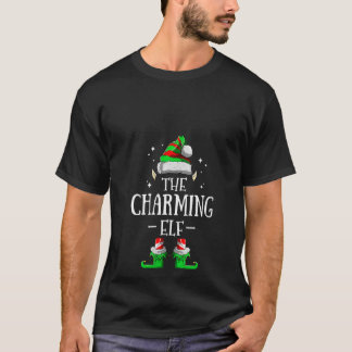 Dam The Charming Elf Matchande Familj Julkläder T Shirt