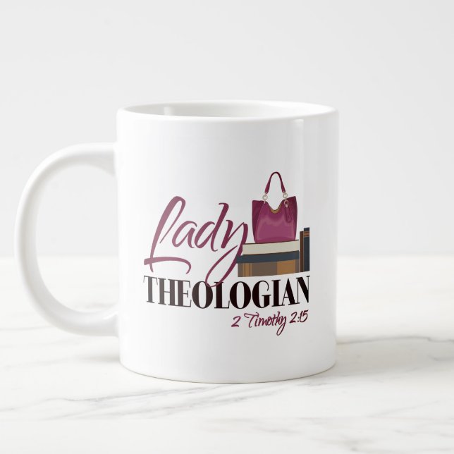 "Dam Theologian" JUMBO Mugg (med Elliot-citat) (Vänster)
