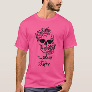 Dam Till Döden Skiljer Oss Åt Döskalle Blomma Säng T Shirt