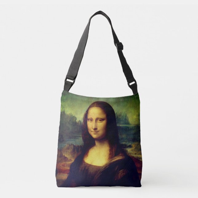 Dam Tote Bad med Mona Lisa Print Axelväska (Framsida)