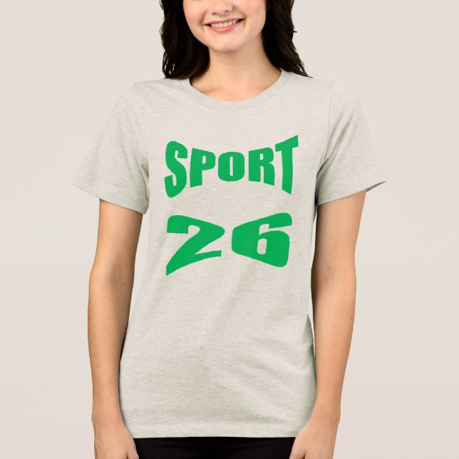 Dam Tri-blend T-Shirt havre  SPORT 26 (Framsida)
