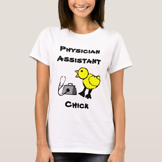 Dam tshirt för läkareassistentchick tee shirt (Framsida)