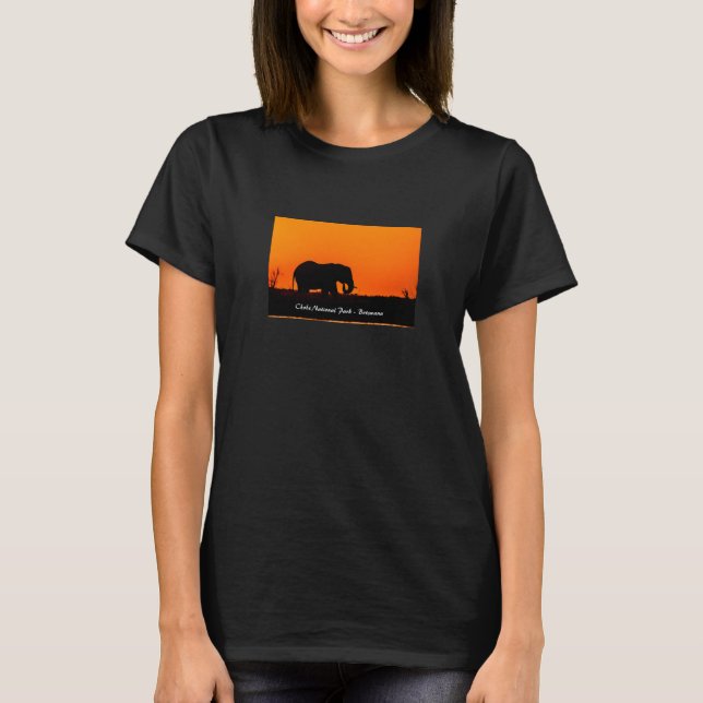 Dam tshirt med Silhouette Elephant T Shirt (Framsida)