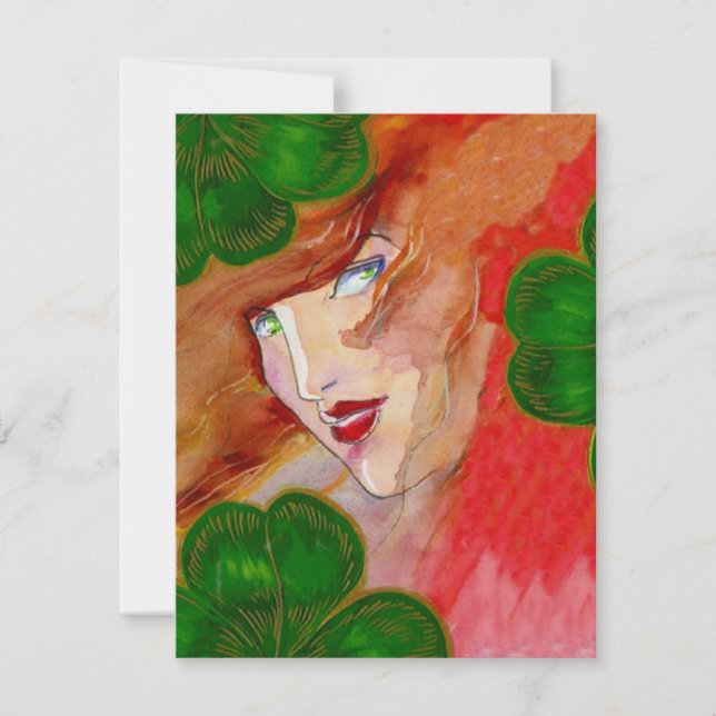 DAM TUR I KLÖVER ST. PATRIKES DAG PARTY INBJUDAN (Framsida)