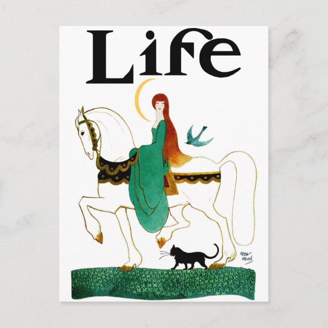 "DAM TUR" RIDING HORSE VYKORT (Framsida)