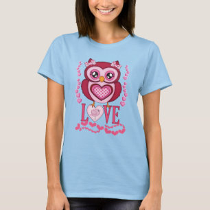 Dam Uggla i Kärlek, fantasi roligt. T-Shirt