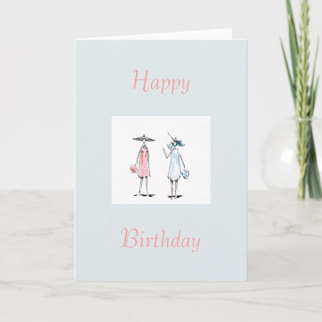 Dam ut till Lunch Grattis på födelsedagen Card Kort (Framsida)