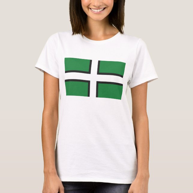 Dam utslagsplats för Devon flagga" Tee Shirt (Framsida)