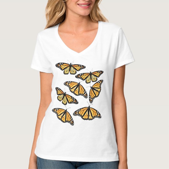 Dam V Nacke - Monarkins massor T Shirt (Framsida)