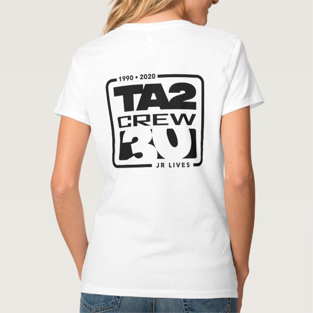 Dam V-Nacke (vit) T Shirt (Baksida)