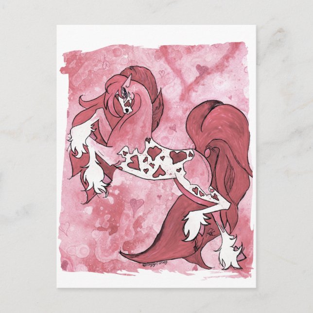 Dam Valentine Helg Vykort (Framsida)