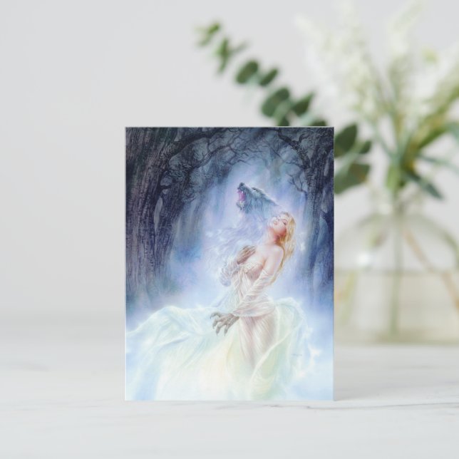 Dam Varg Fantasy Art-vykort Vykort (Stående Fram)
