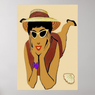 Dam vid Beach Poster