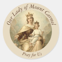 Dam vid berget Carmel Baby Jesus Scapular