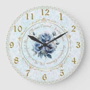 Dam vid berget Carmel Blue Ro Wall Clock Stor Klocka