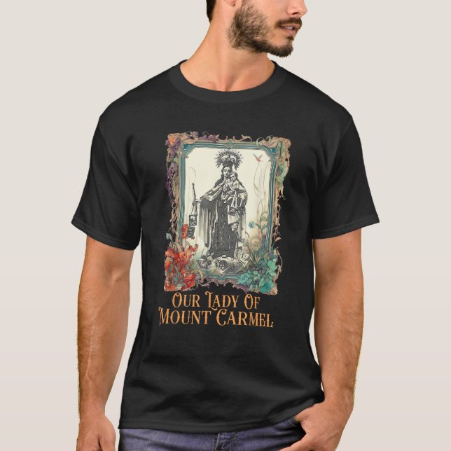 Dam vid berget Carmel Marian-katolska T Shirt (Framsida)