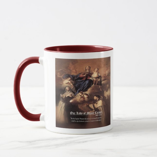 Dam vid berget Carmel Prayer Mugg (Vänster)