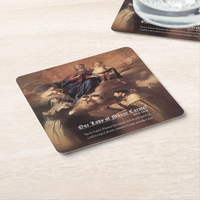 Dam vid berget Carmel Prayer Underlägg Papper Kvadrat (Vinklad)