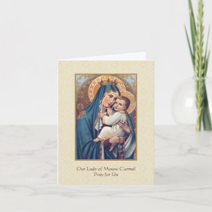 Dam vid berget Carmel Scapular Jesus Kort