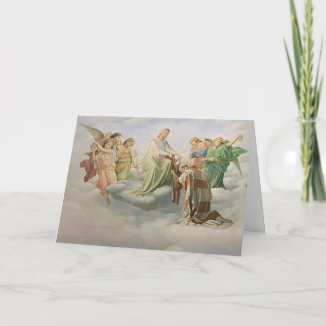 Dam vid berget Carmel St. Simon Lagrar Carmelite Kort (Framsida)